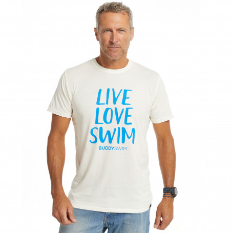 Camiseta Buddyswim Live Love Swim White